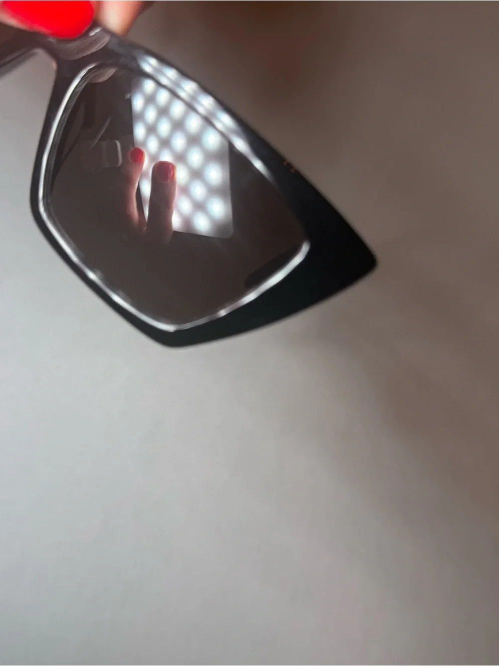 Yves Saint Laurent Black Cat-Eye Sunglasses with Brown Lenses